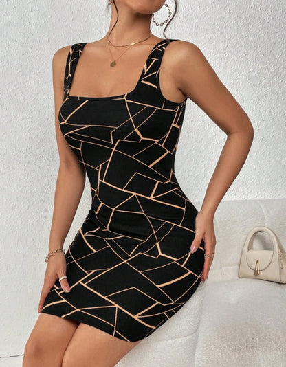 Printed Slim-Fit Dress