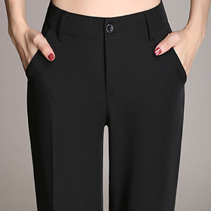 Plus Size Casual Wide-leg Suit Pants