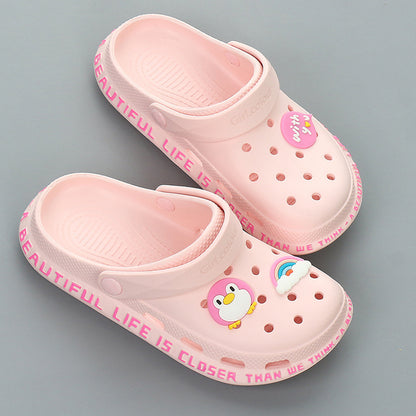 Home Slippers Home Sandals Women's Ins Trendy Toe Box For Outdoors Nurse Sandals Graffiti Platform Beach Shoes