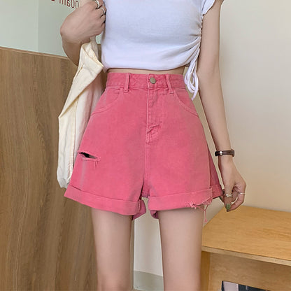 Torn Denim Shorts