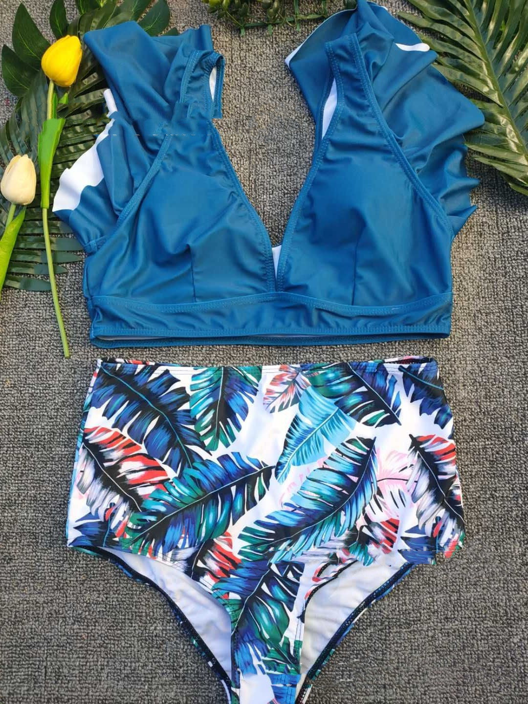 Sexy Printed Split Bikini Swimsuit